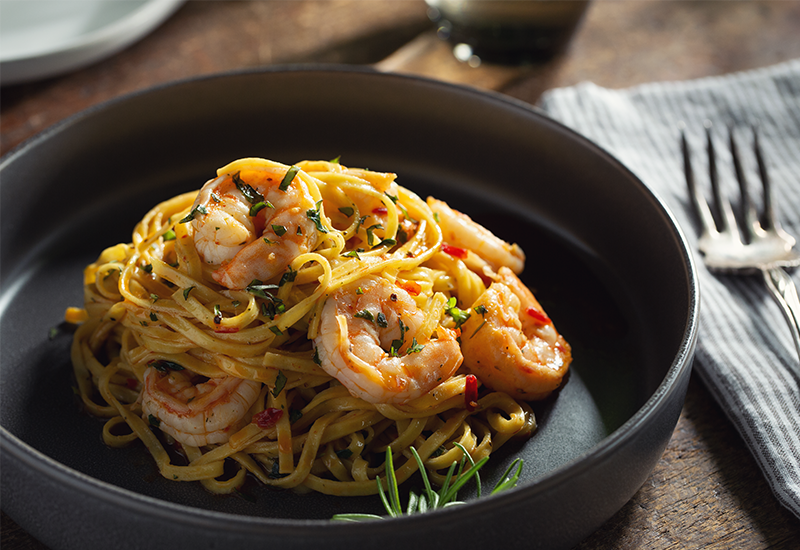 Calabrian Linguini with Shrimp
