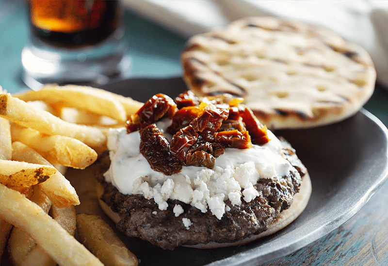 Grilled Lamb Burger Gyro Style