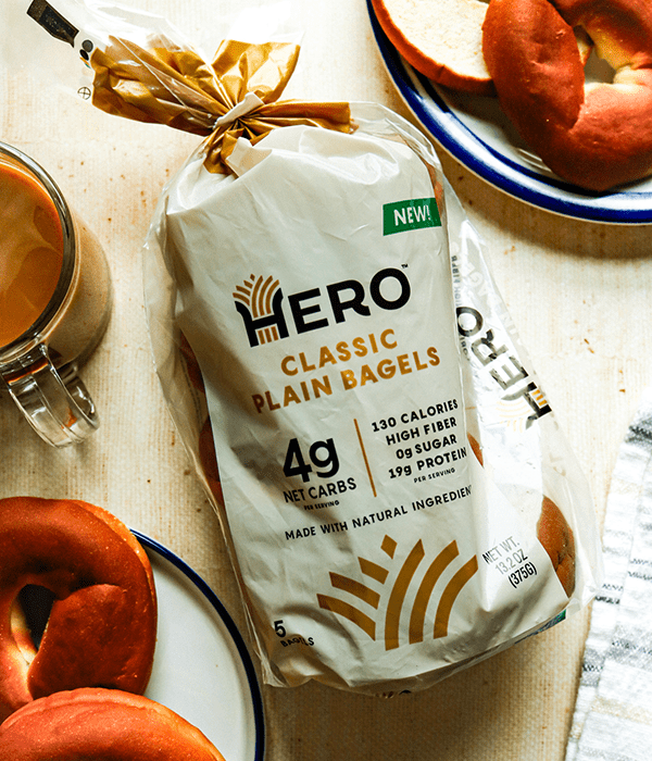 A Package of Hero Classic Plain Breakfast Bagels