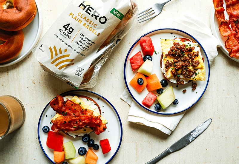 Open-Face Breakfast Bagels