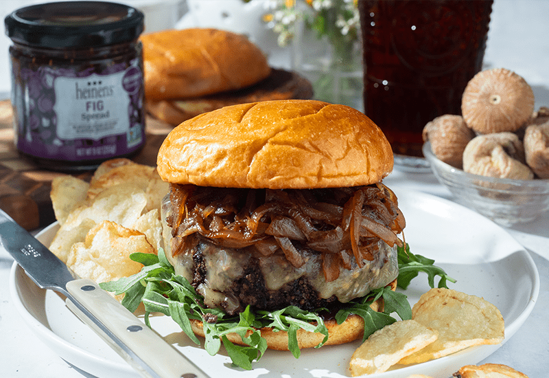Steakhouse Burger with Fig and Smoked Gouda