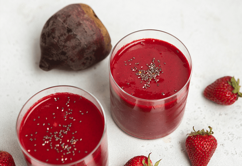 Strawberry Vanilla Beet Smoothie