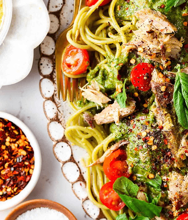 Mackerel Pesto Pasta