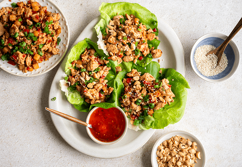 Teriyaki Chicken Lettuce Wraps