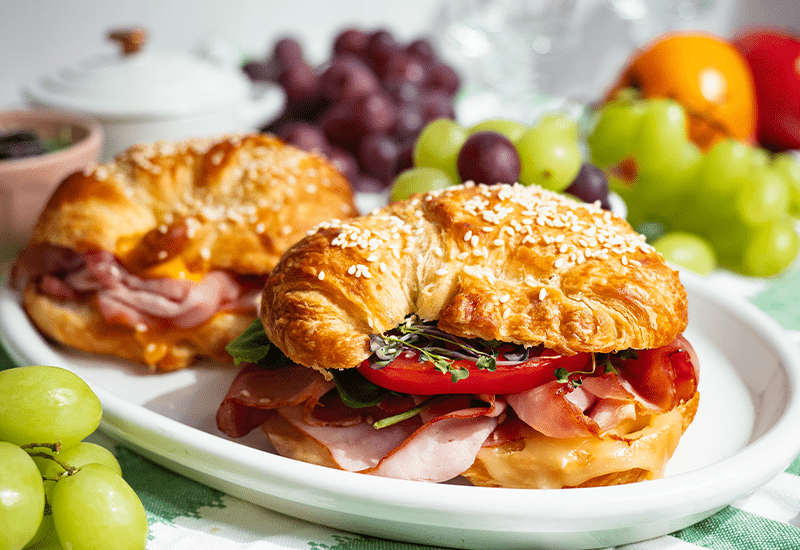 Toasted Ham & Cheese Croissants