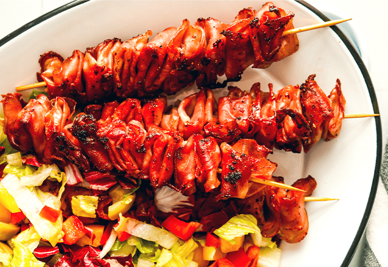 Crispy Mortadella Skewers