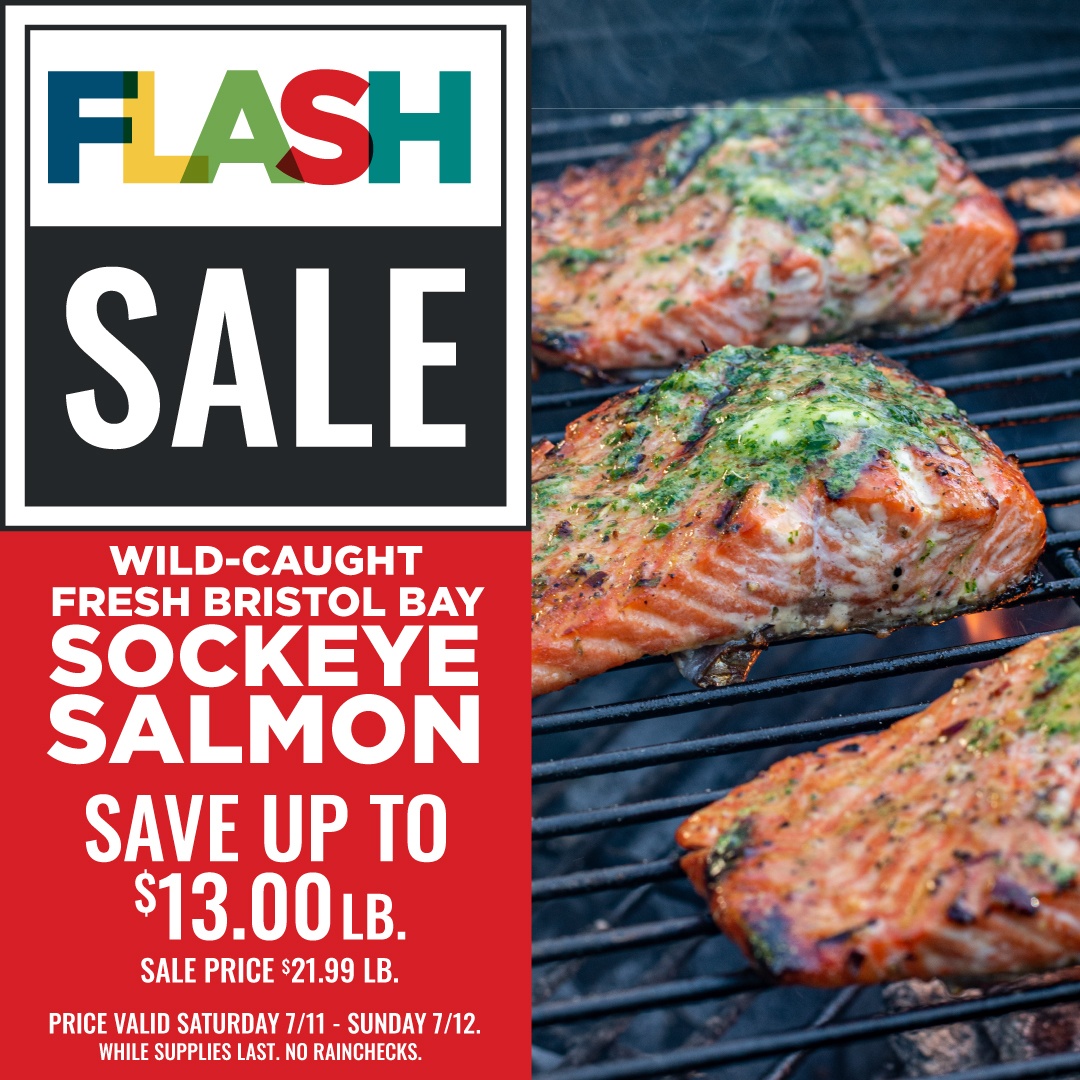 Wild Caught Fresh Bristol Bay Sockeye Salmon Fillets being grilled