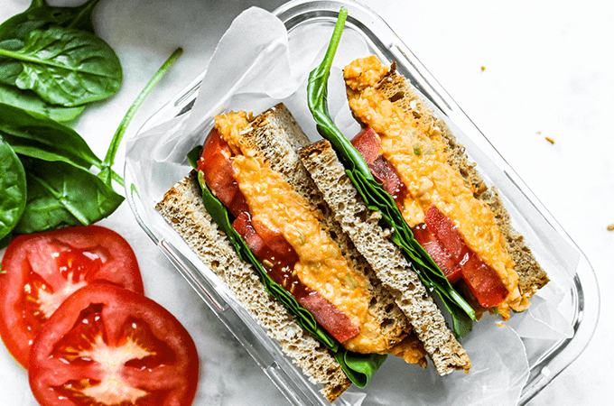 Buffalo Chickpea Salad Sandwich