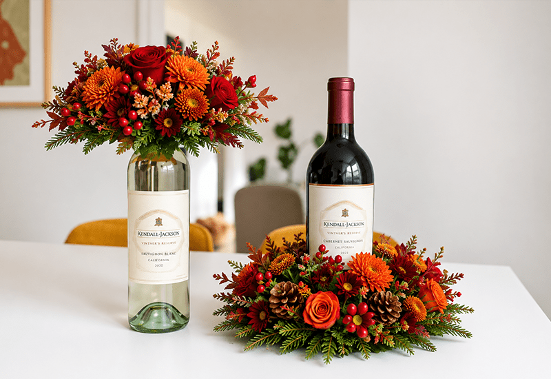Fresh Flower Market at Heinen’s: Wine Topper Edition