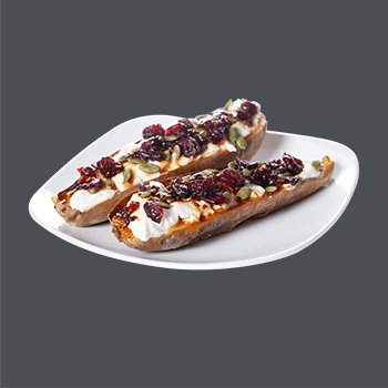 Harvest Sweet Potatoes with Goat Cheese