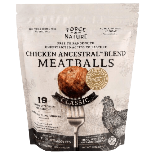 Force of Nature Chicken Ancestral™ Blend Classic Meatballs