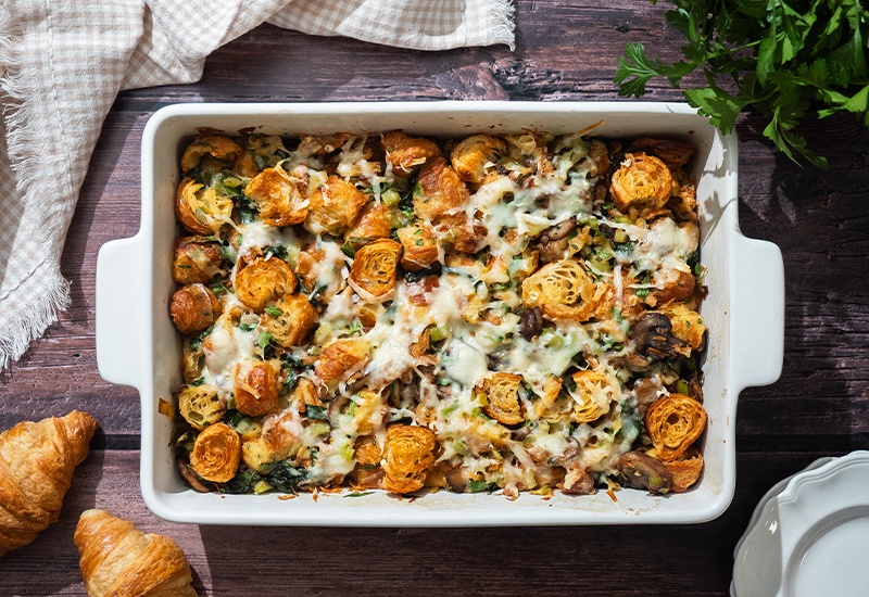 Mushroom Croissant Stuffing