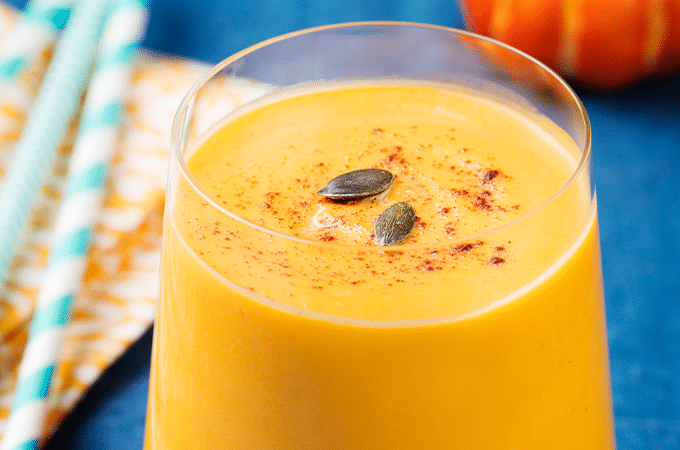 a glass of the Pumpkin Patch Smoothie