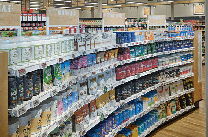 a photo of the wellness department inside of a Heinen's store