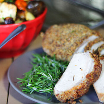 Mustard Crusted Pork and Vegetables