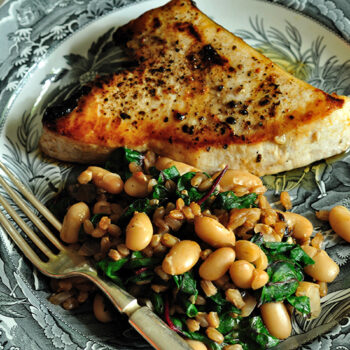 Swordfish and cannellini beans