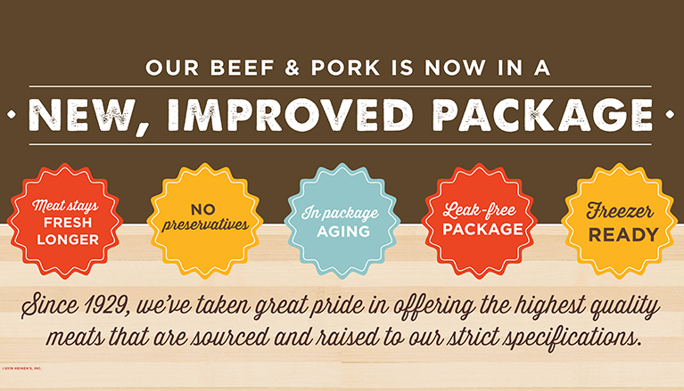 Heinen's New Meat Packaging Benefits Signage