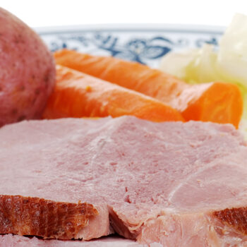 Ham with Potatoes, Carrots and Cabbage