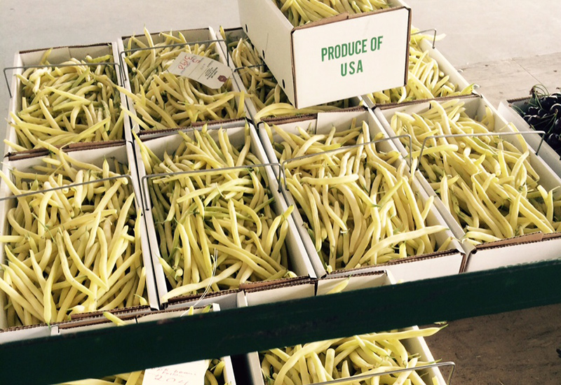 Wax Beans in Boxes