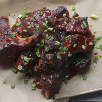 Baked Country Style Ribs with Two Brothers BBQ Sauce