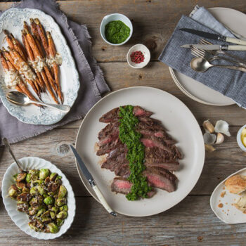 Flank Steak with side dishes