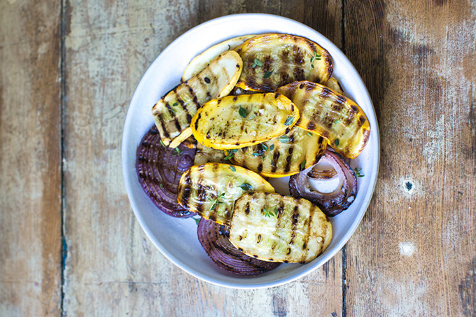 Yellow Squash and Red Onions