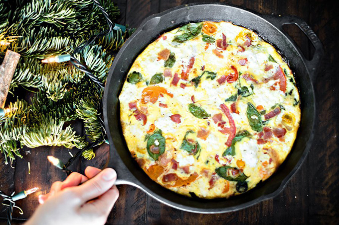 Spinach and Heirloom Tomato Frittata