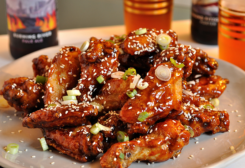 Asian Wings on a plate