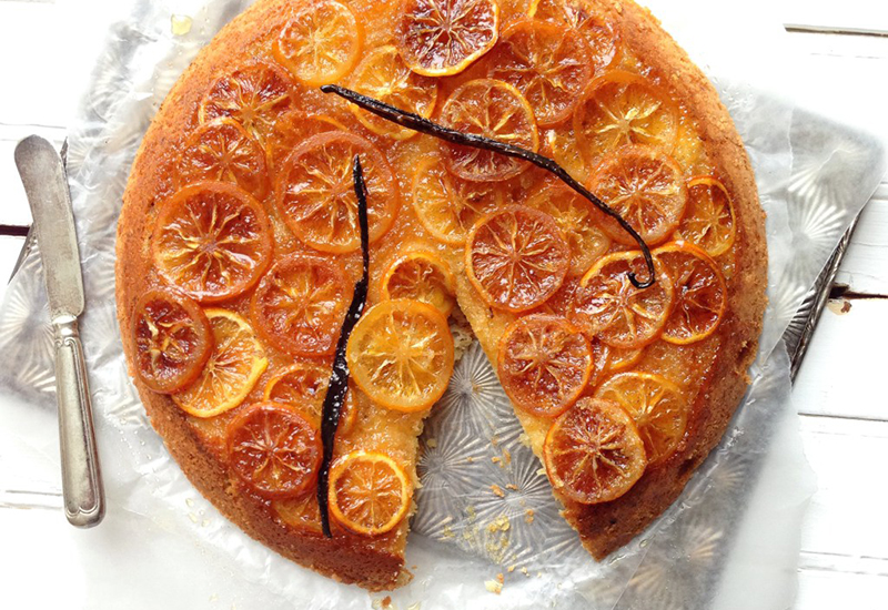 Orange Upside-Down Almond Cake
