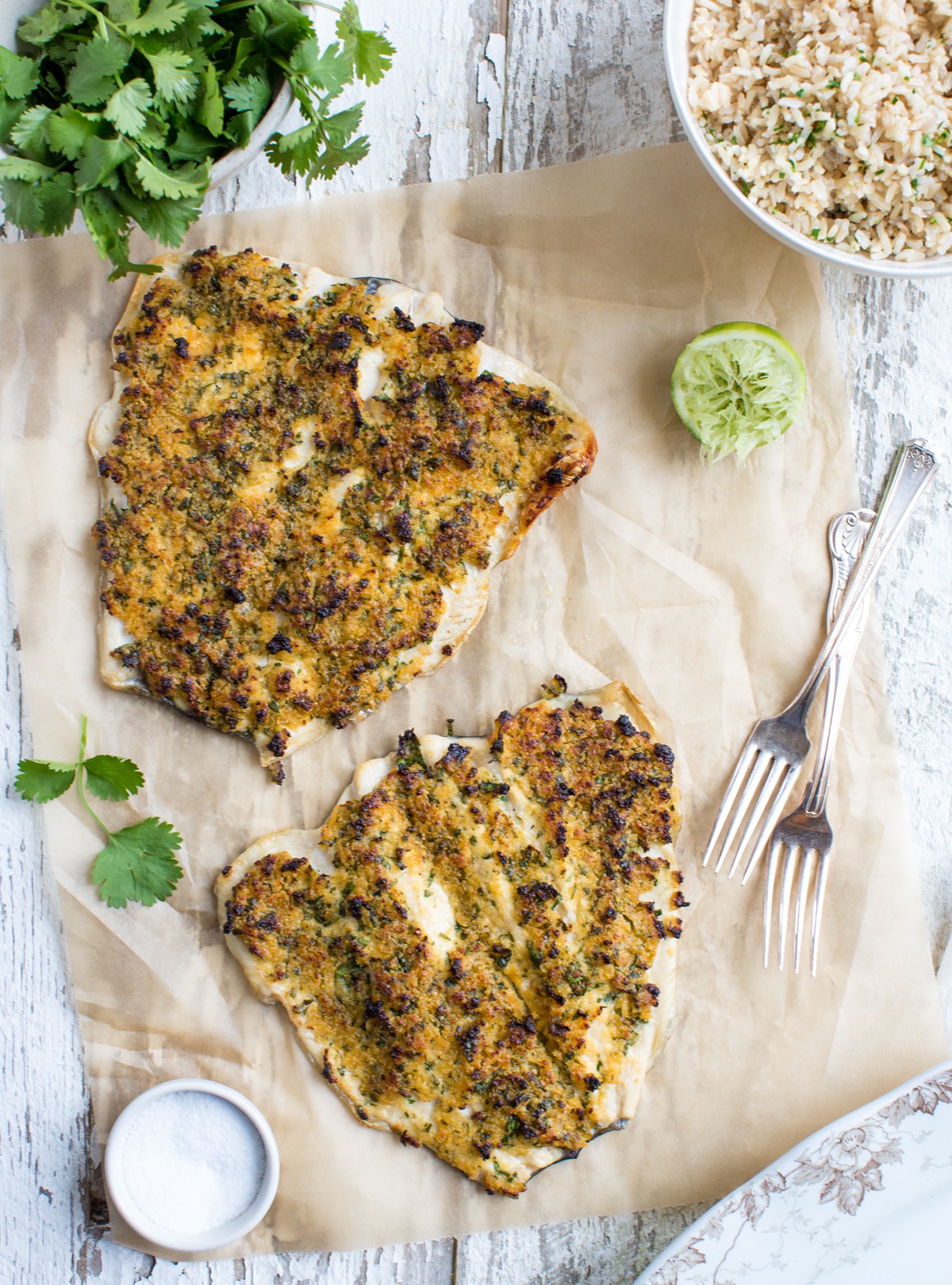 Cooked Almond Crusted Trout