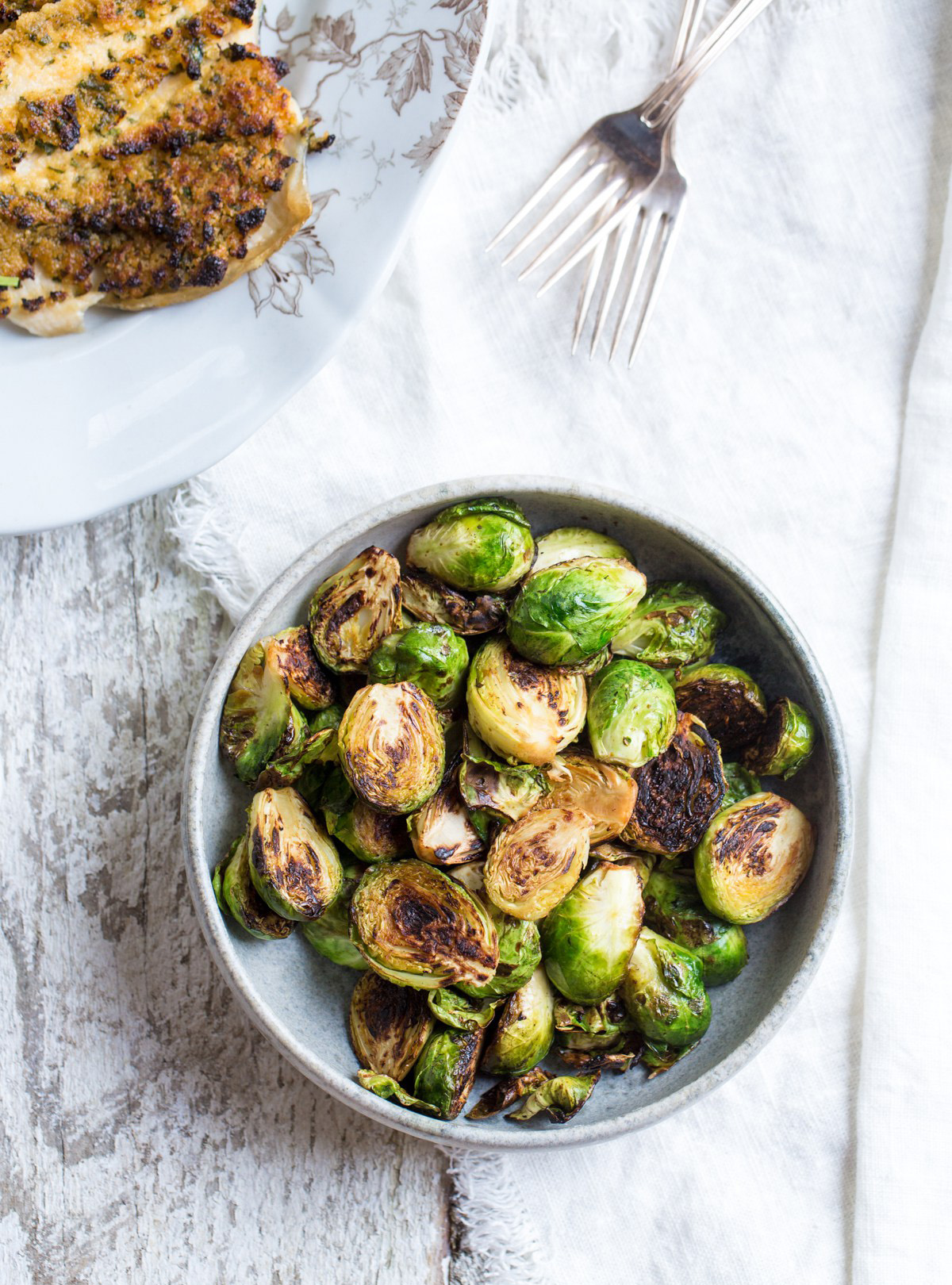 Roasted Brussels Sprouts in a Bowl