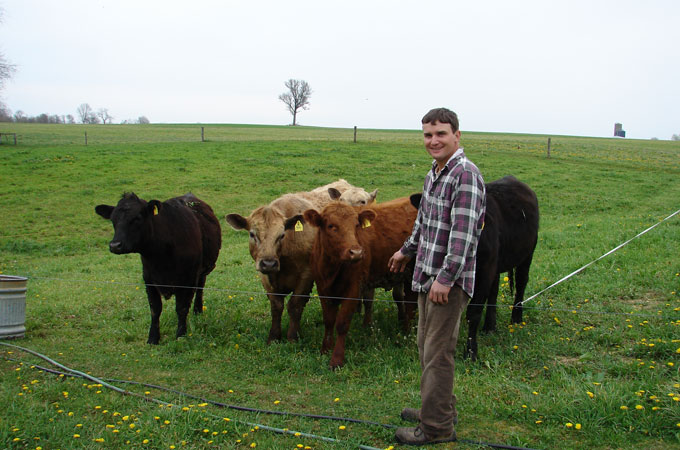 Matt Falb of Falb Family Farm and his cows