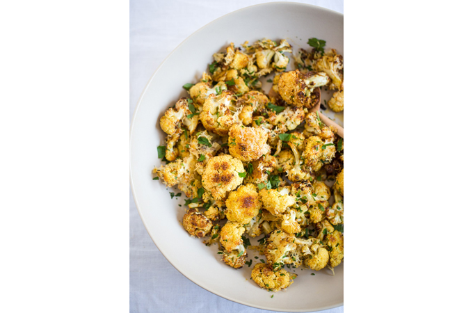 Cauliflower with Moroccan Spice in Bowl
