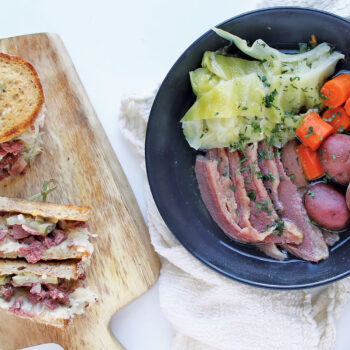 Corned Beef and Cabbage and Reuben Sandwiches