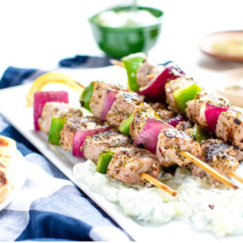 Kabobs on a plate