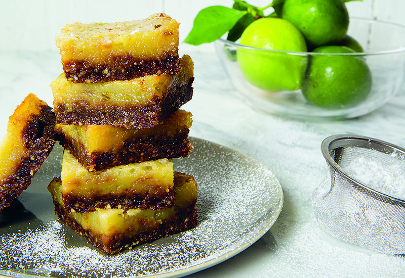 Key Lime Bars with Tropical Nut Crust