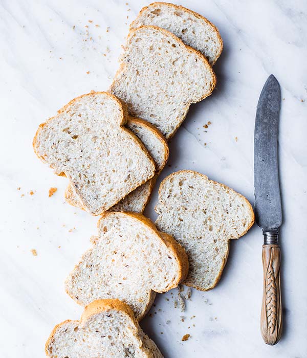 Plain Bread with a Butter Knife