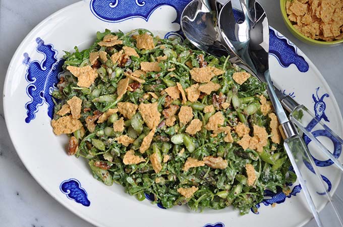 Green Beans with Bacon, Caramelized Onions and Pine Nuts
