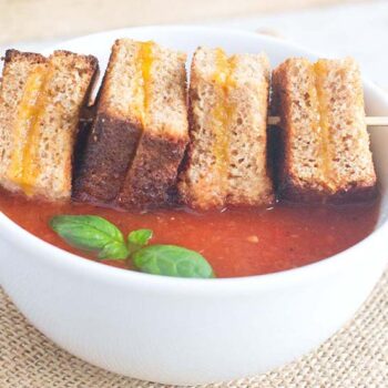 Tomato Soup and Baked Grilled Cheese