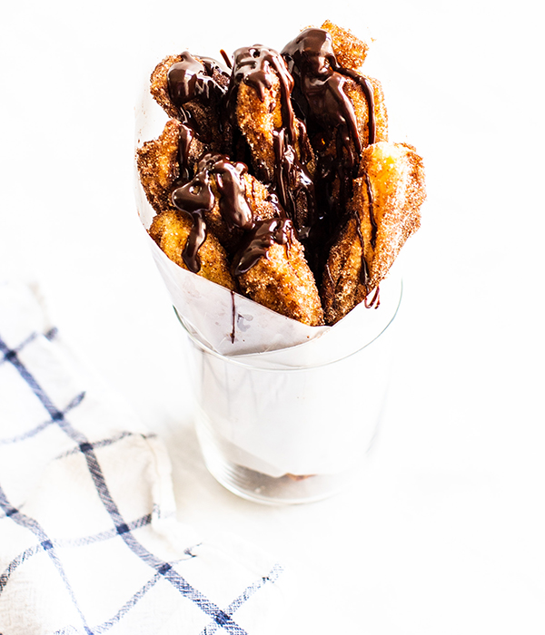 Churros ina Cup with Chocolate Sauce