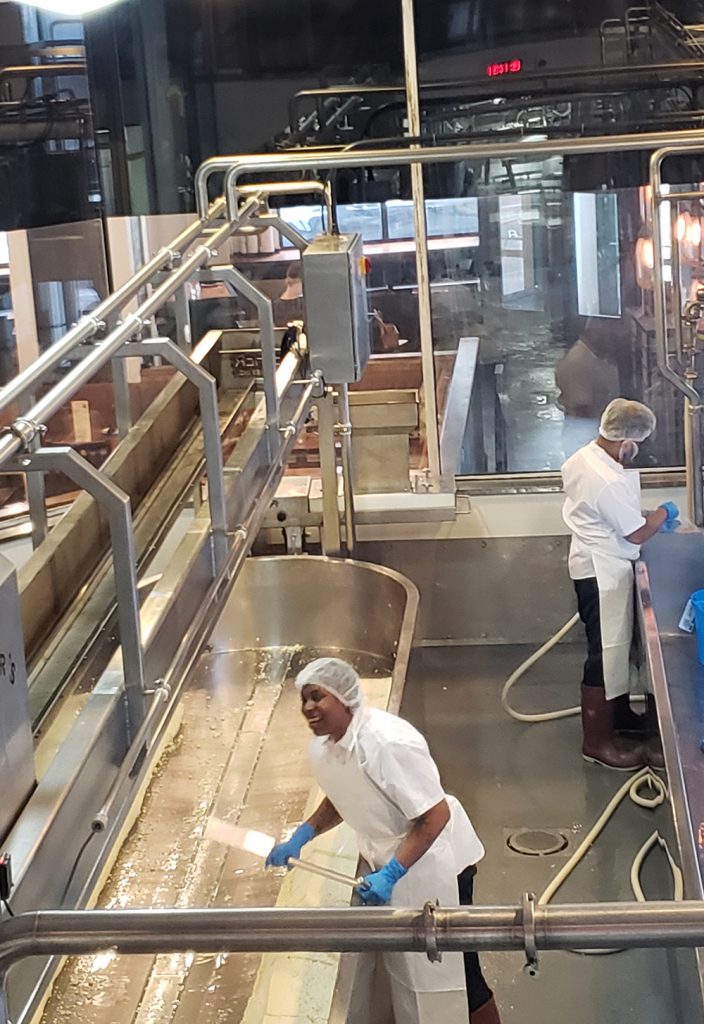 Cheese production at Beecher's Handmade Cheese in New York City