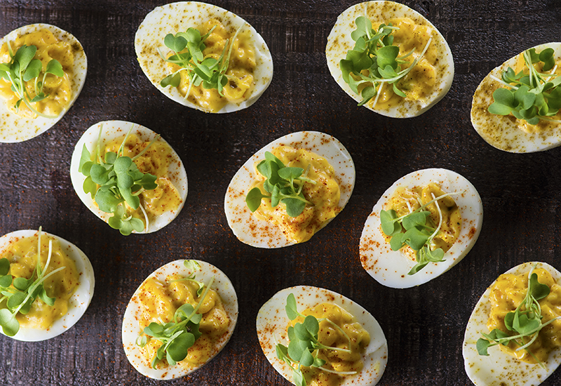 Hatch Chile Deviled Eggs