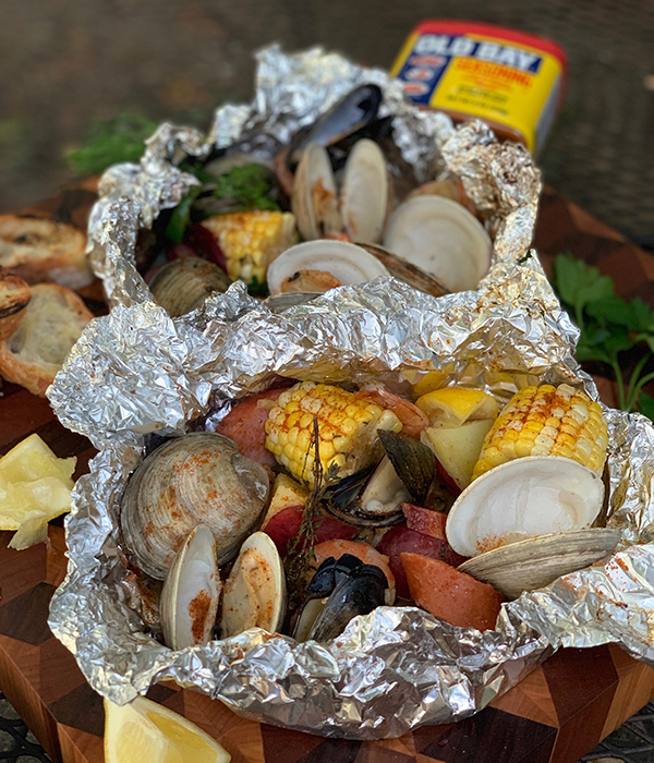 Clambake in Foil Packets
