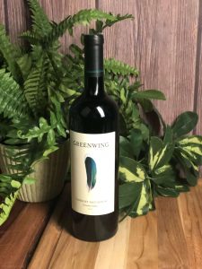 Greenwing wine bottle