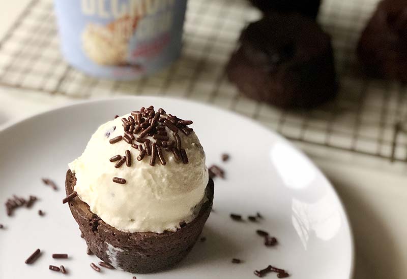 Beckon Ice Cream in a Brownie Bowl