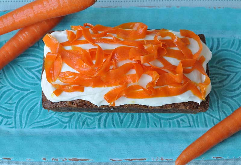 Carrot Cakes with Whole Carrots on Sides