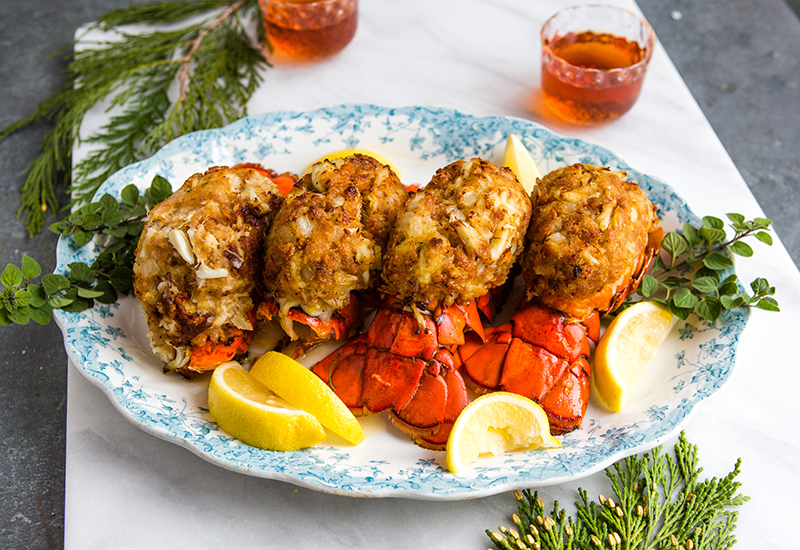 Crab Stuffed And Baked Lobster Tails Heinen S Grocery Store