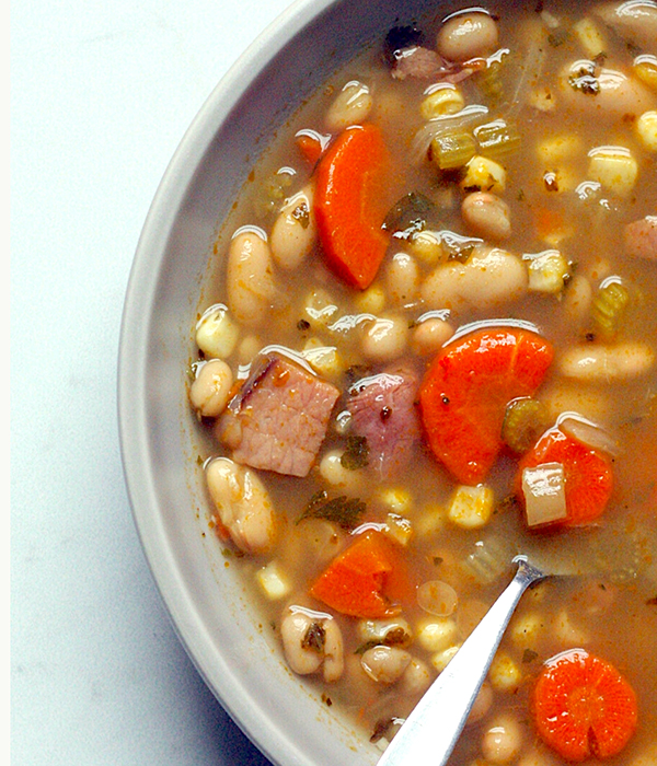 Holiday Leftover Weeknight Meal Plan: Quick Ham and Bean Soup