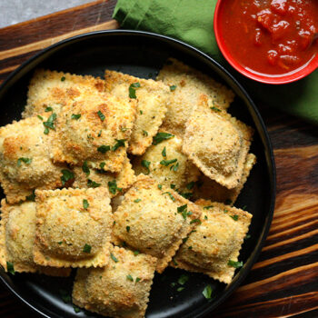 Toasted Ravioli in a Bowl