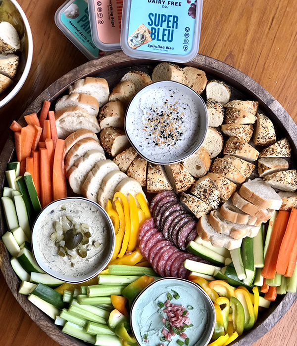 Dairy Free Chips and Dips Grazing Board